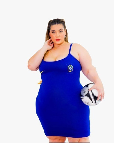 Vestido Brasil Moda Plus Size Vestido Lançamento Copa Mundo