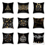 Christmas 2021, Set 9 Pieces, Sofa, Pillow Cover, Lino, 1 1