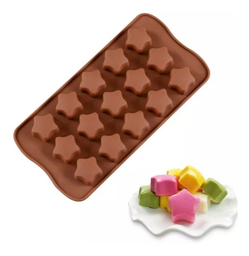 Molde Silicona Chocolate Estrellas