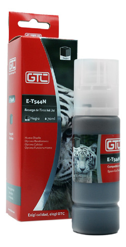 Tinta Alternativa T544 Gtc Para Epson 70ml L3110 L3150 L5190