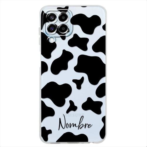 Funda Galaxy Animal Print Vaca Con Tu Nombre