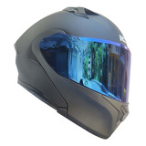 Casco Abatible Ich Certificado. Visor Azul Y Transparente