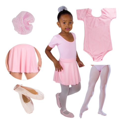 Ballet Bale Roupa Completa 5 Peças Linda Kit Ballet .