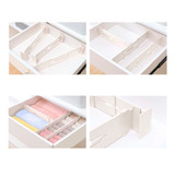 Kit 4 Organizador Divisoria De Gavetas Ajustavel Branco