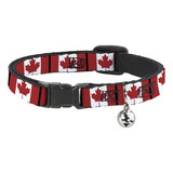 Buckle-down Collar De Gato Breakaway Canada Flags De 8 A 12.