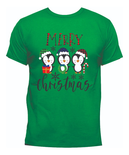 Camisetas Navideñas Navidad Pinguinos Merry Christmas