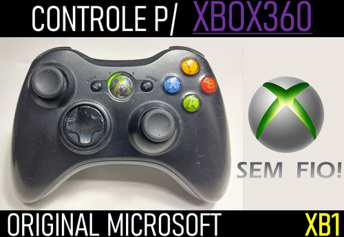 Controle Xbox360 Original Microsoft Sem Fio - Xb1
