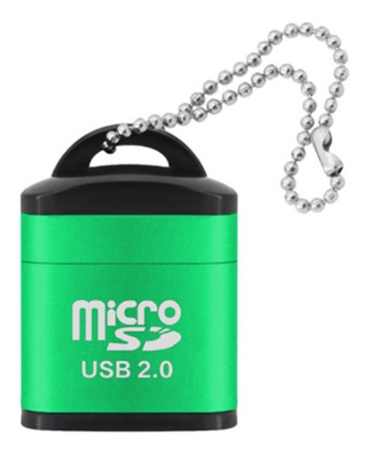 Mini Adaptador Lector De Tarjetas Micro Sd Verde