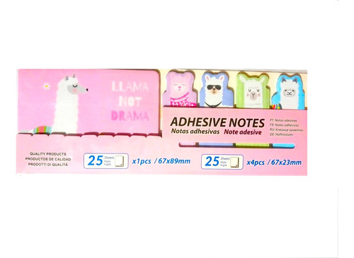 Set De Notitas Kawaii Sticky Notes De Llama Not Drama Alpaca