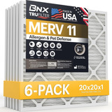 Bnx Trufilter Merv 11 - Filtro De Aire De 20 X 20 X 1 Pulgad