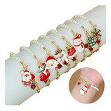 Pulsera Diseño Navideño, Delicada Y Hermosa