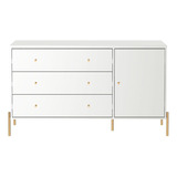 Comoda Provincia Jasper 1.38 Branco Gloss E Dourado