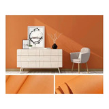 Papel Mural Pvc Texturizado Rollo 10mx60cm Color Naranja