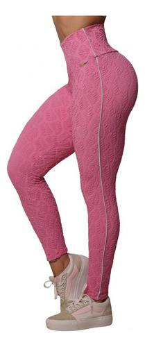 Calca Legging Jump Comum Jacquard Bio Rosa