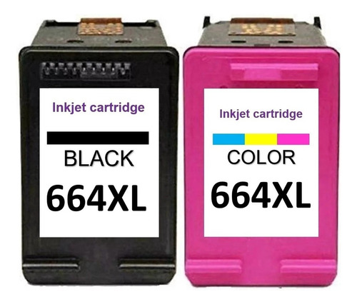 Combo Cartucho 664xl Rialheka Printer Color Y Negro 
