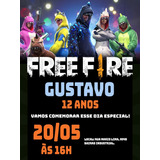Convite Aniversário - Festa - Criança - Free Fire 01