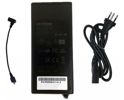 Kit 2 Carregador Verifone Vx680 + Cabo Ext + Ac Tripolar