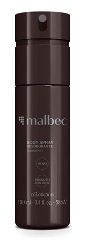 Desodorante Body Spray Malbec O Boticário 100ml