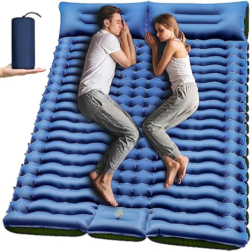 Colchoneta De Dormir Doble  Autoinflable De 4 Pulgadas