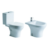 Inodoro Largo + Depósito + Asiento + Bidet 1 A Ferrum Veneto