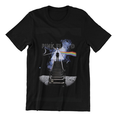 Polera Unisex Pink Floyd Musica Escaleras Estampado Algodon