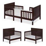 Cama Para Niños Convertible 3 En 1 Color Espresso Por