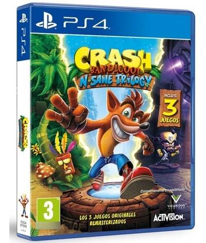 Crash Bandicoot Ps4. 3 Juegos. Español. Fisico