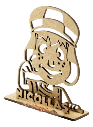 Centro De Mesa Niño Nombre Personalizado 20pzas 20cm