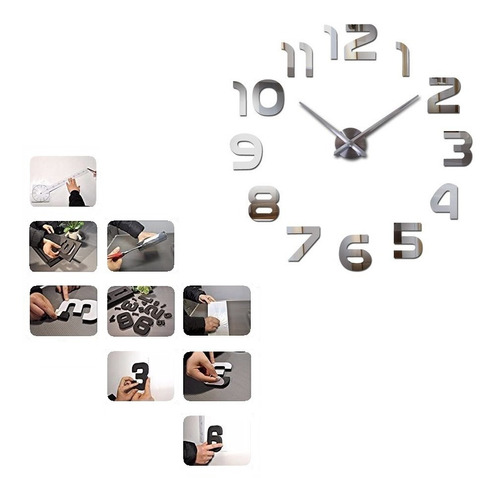 Reloj De Pared Grande Reloj De Pared 3d Reloj Cocina Pared