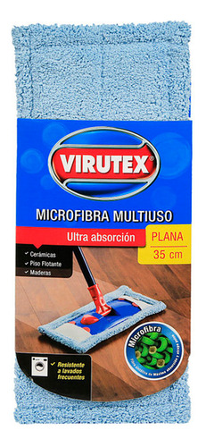 Repuesto Mopa Plana Microfibra 35cm Virutex