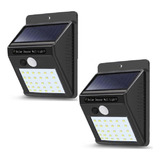 Pack 2 Focos Solares Led Exterior Con Sensor - Luz Solar