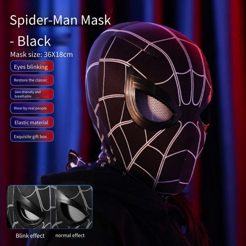 Casco Eléctrico Spiderman Con Ojos Móviles