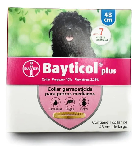 Bayticol Plus Collar Mediano 48 Cm Perro Pulgas Garrapatas