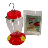 Kit De Comedero De Plástico Rojo Para Colibrí - Greenbriar