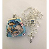 Rosario Virgen María Con El Niño Dios Italiano Con Estuche