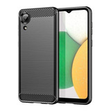 Funda Fibra Carbono Para Samsung A03 Core + Vidrio Templado