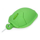 Ratón Elec Space Cute Animal Con Forma De Tortuga Y Cable Us