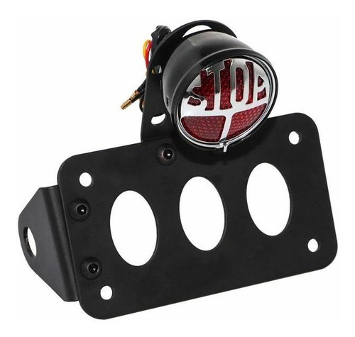 Placa De Luz Trasera De Motocicleta Stop Mount Para Bobber