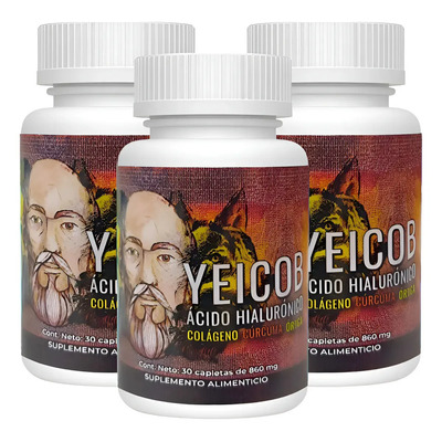 Yeicob Ácido Hialurónico 30 Tabletas Paquete De 3 Sin Sabor | Envío gratis
