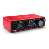 Interface De Aúdio Focusrite 2i2 3 Geração