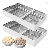 2x Formas Bandeja Selecao Pipoca Gourmet 50x30x9cm Aço Inox