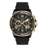 Reloj Bulova 98b278 Men's Marine Star 'serie A' De Cuarzo Color De La Correa Negro Color Del Bisel Acero Inoxidable Color Del Fondo Negro