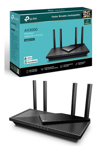 Roteador Tp-link Ax55 Ax3000 Dual Band Gigabit Wi-fi 6 Mesh