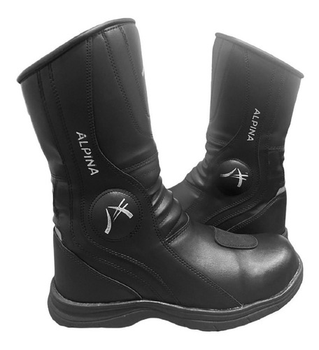 Botas Motociclista Touring Protecciones Cuero Eco Alpina