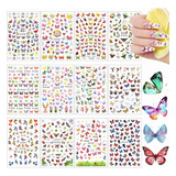 24 Hojas De Pegatinas De Mariposa Para Decoracion De Uñas,