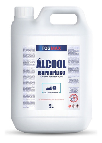 Alcool Isopropílico 99,8% 5l Limpeza De Placa Eletrônico