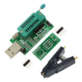 Programador Usb Ch341a + Pinza Soic 8 . Bios Eeprom 24 25