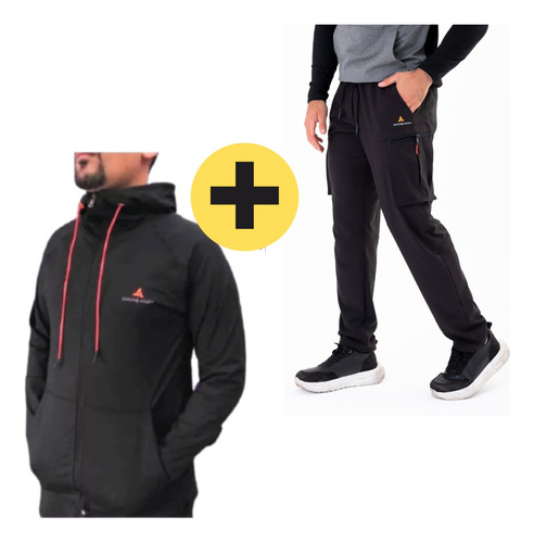 Combo Deportivo!! Campera+pantalon Cargo Microfibra Cuo S In