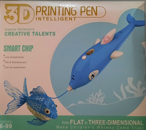 Lapiz Boligrafo Impresora 3d Estilo Delfin +3 Filamentos