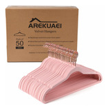 Arekuaei Perchas De Terciopelo De Color Rosa (50 Unidades) R
